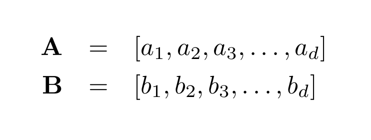 Vectors expressed in terms of their components