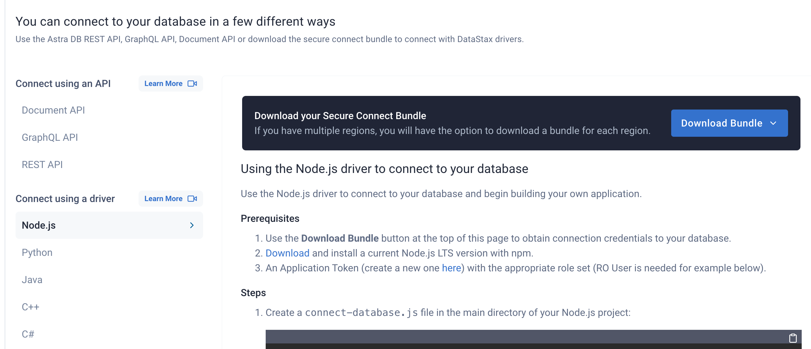 Astra Secure Bundle option is shown a Connect Drivers page.