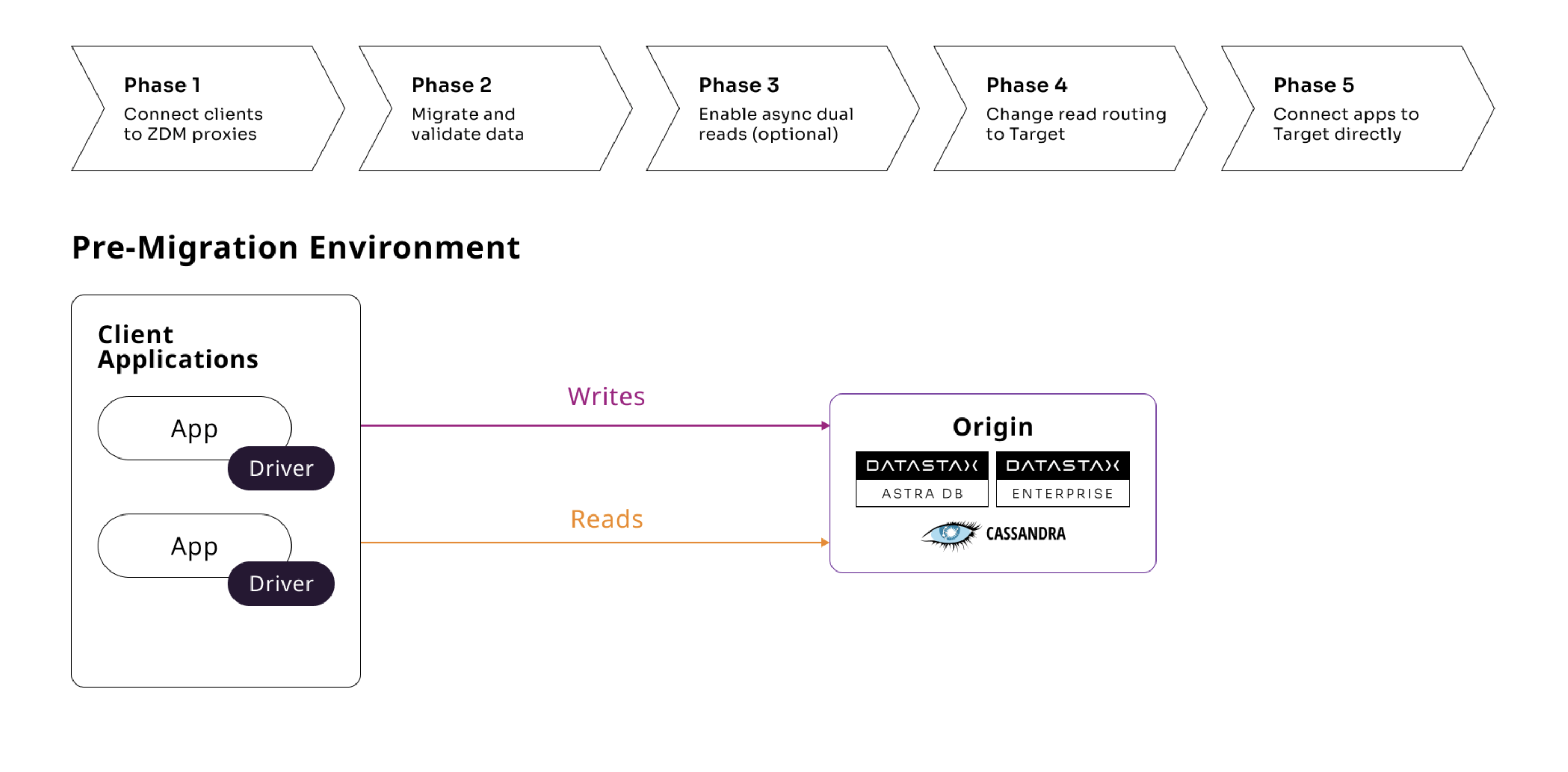 Pre-migration environment.