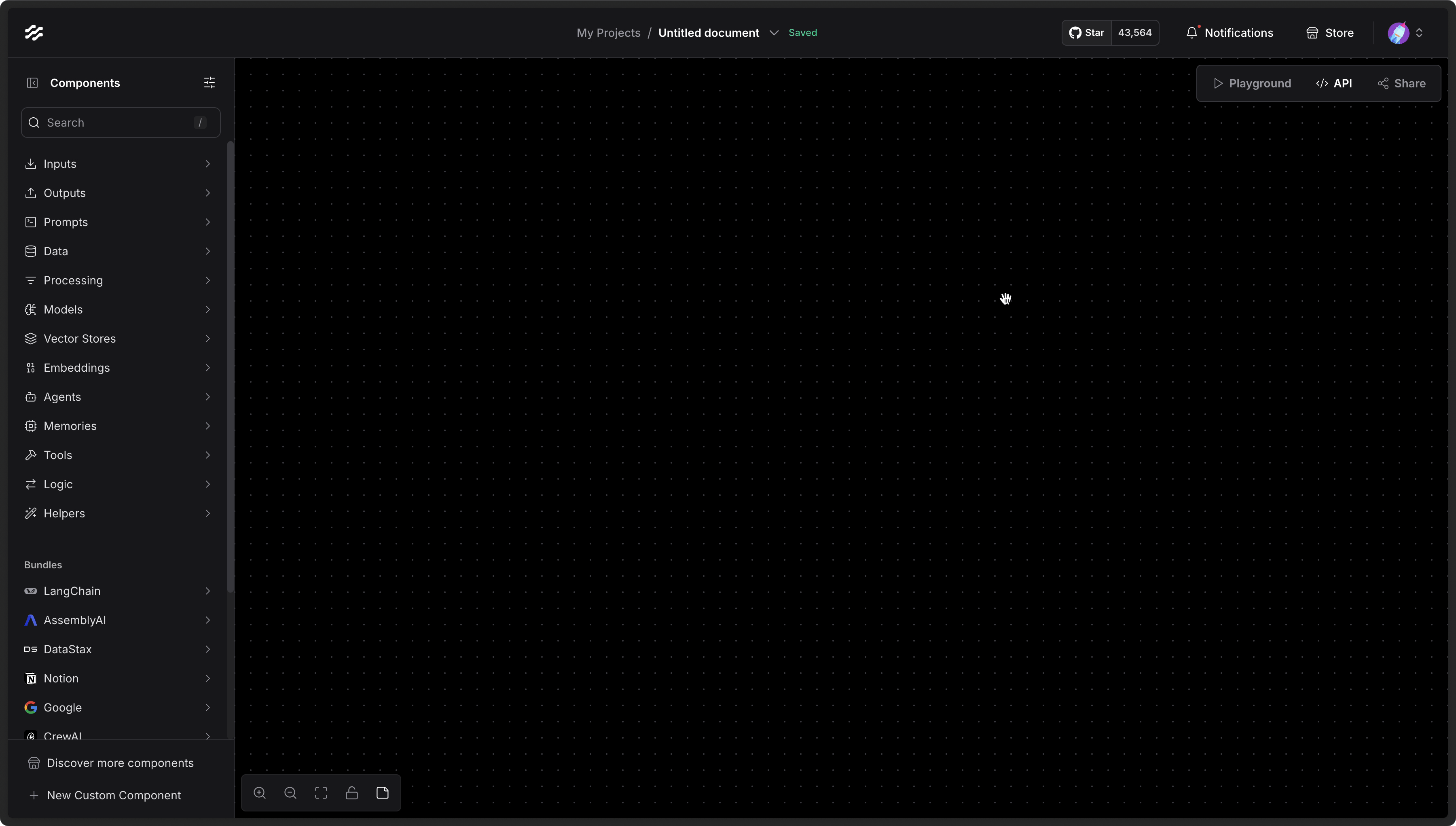 Clicking the flow menu and selecting Import Flow