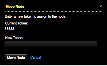 Enter a new token to assign to the node in the Move Node dialog